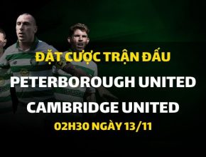 Peterborough United - Cambridge United (02h30 ngày 13/11)
