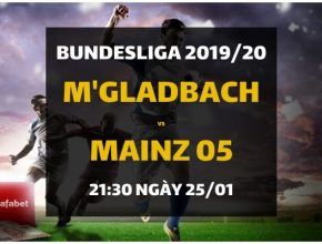 Đặt cược: Borussia Monchengladbach - Mainz 05 (21h30 ngày 25/01)