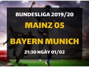 Mainz 05 - Bayern Munich (21h30 ngày 01/02)