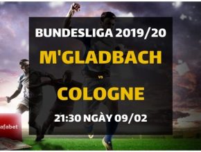 Borussia Monchengladbach - FC Cologne (21h30 ngày 09/02)